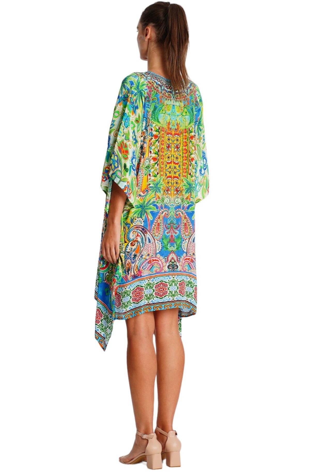 Tropical Paradise Kaftan Dress – Luxury Designer Resort Wear - Designer Caftan | Elegant Kaftan Cover Up Dress | Club Moda USA