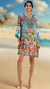 Tropical Print Rayon Mini Dress