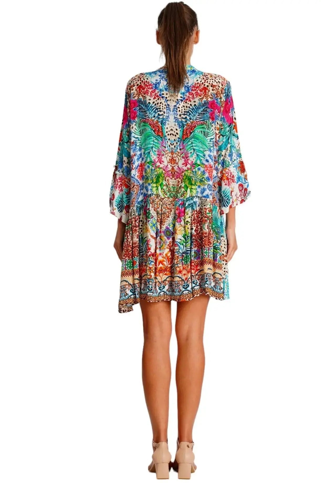 Tropical Print Mini Dress La Moda Clothing Mini Dress