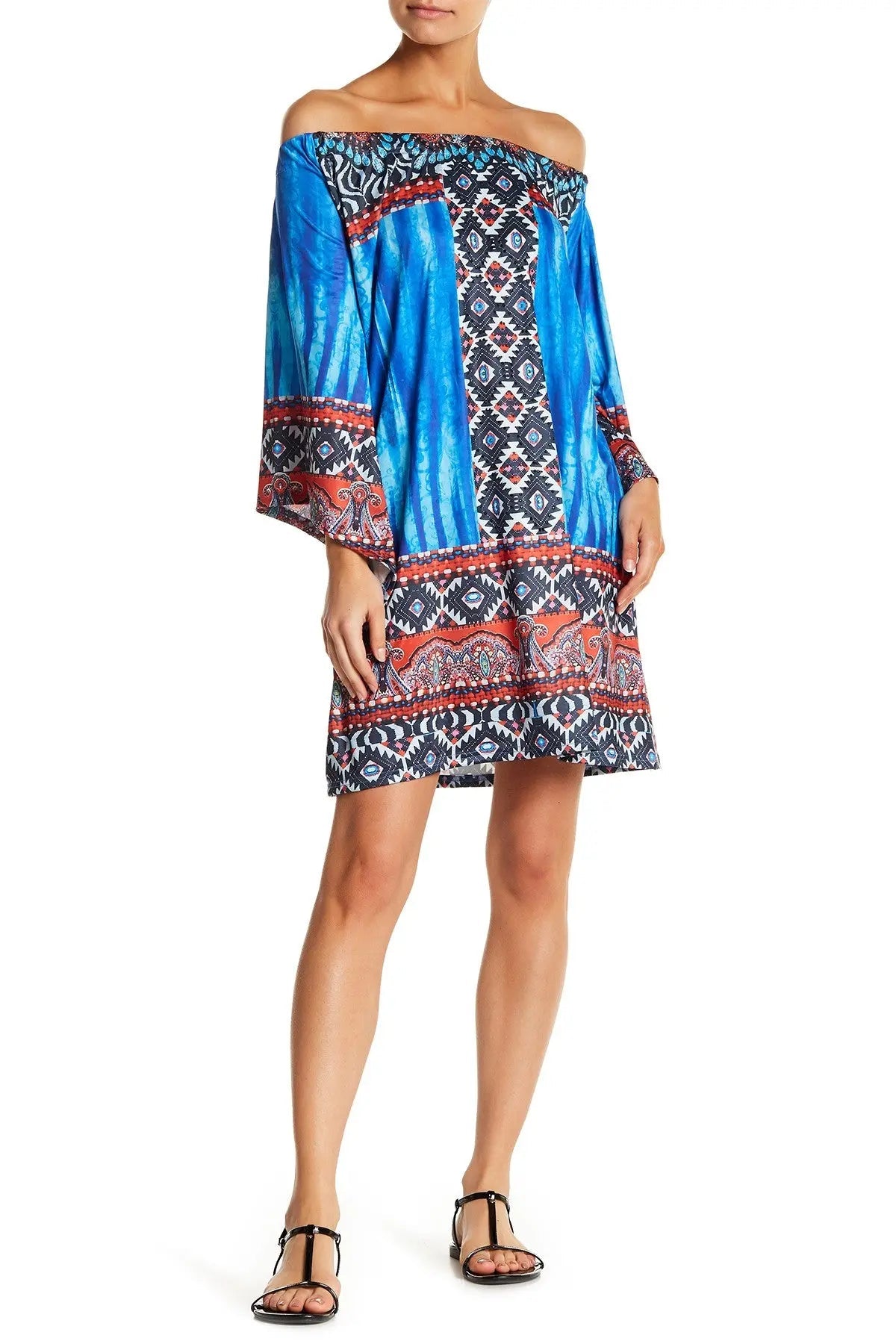 Tunic Style Off-Shoulder Beach Dress lamodaclothings