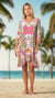 V Neck Mini Dress with Sleeves