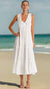White T-Back Spaghetti-Strap Maxi