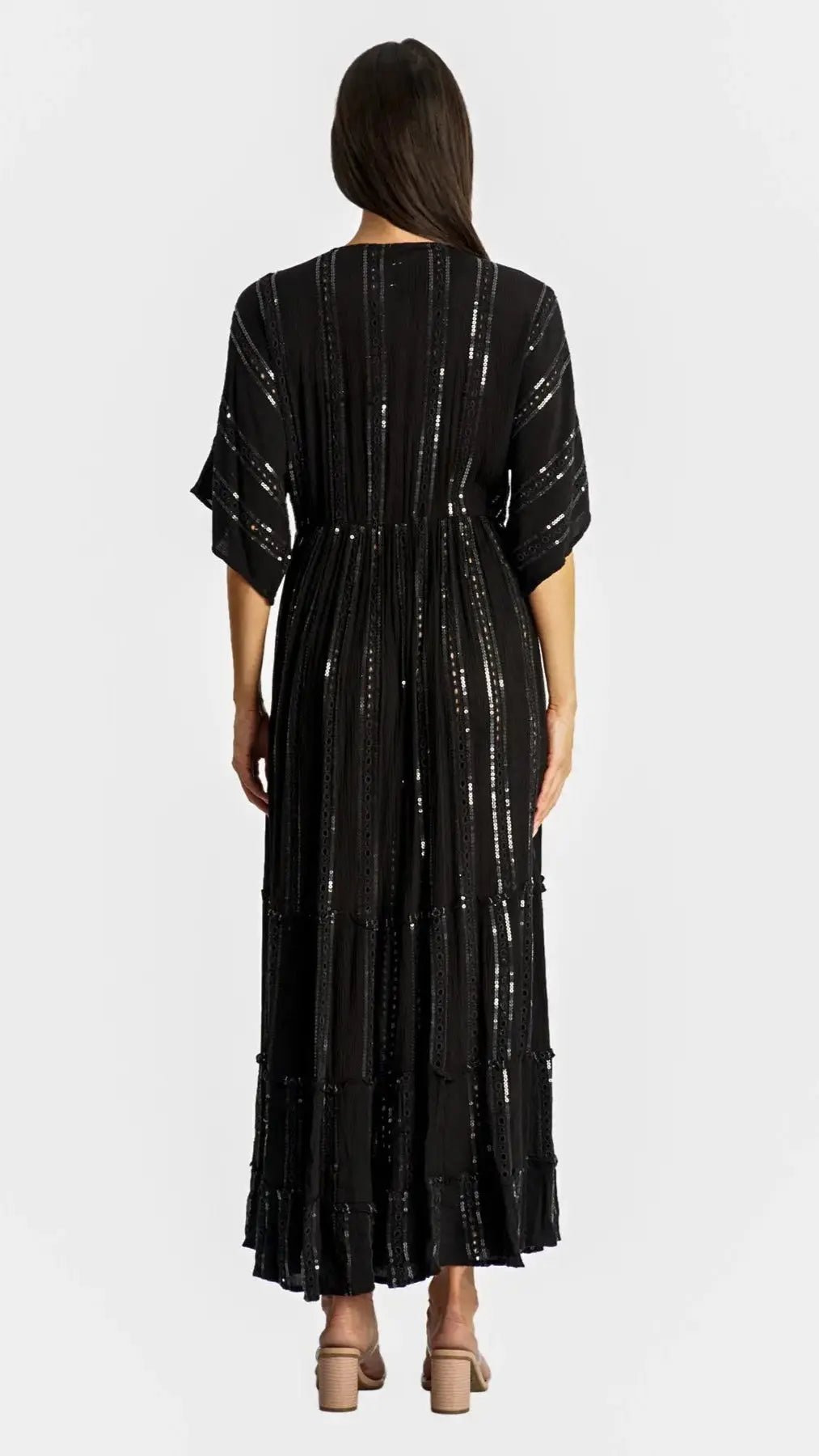 White Embellished Maxi Beach Resort Vacation Dress La Moda Clothing Beach Dress