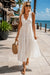 White T-Back Spaghetti-Strap Maxi