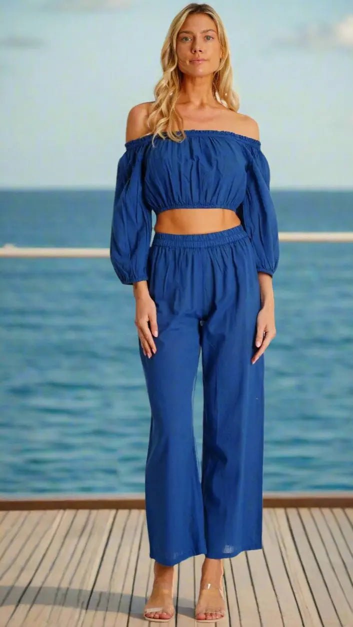 Women's Beach Two Piece Sets - Designer Co-ord Set | Elegant Kaftan Cover Up Dress | Club Moda USA