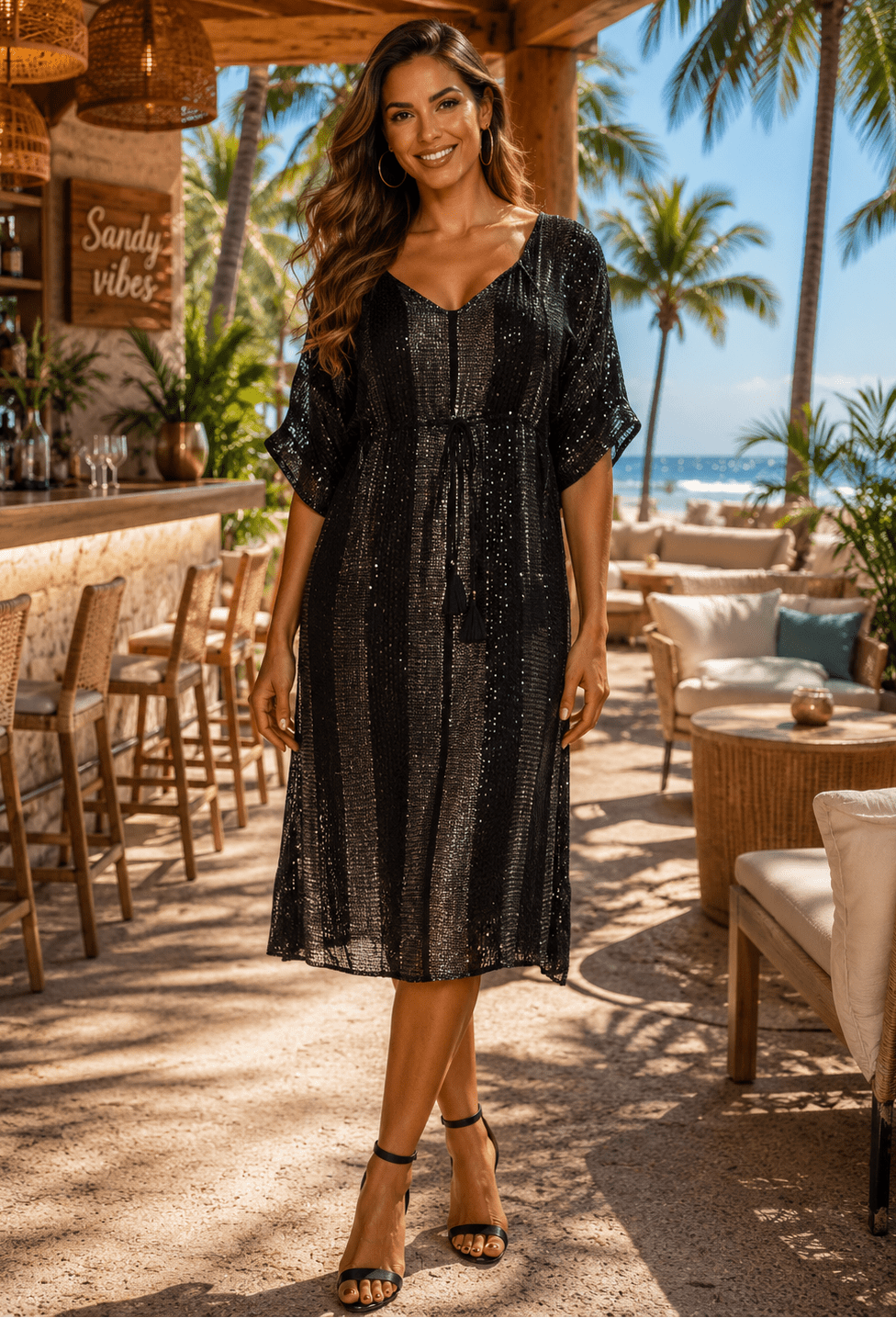 Women's Swimsuit Cover-up Beach Kaftan - Premium Resort Wear | Luxury Caftan for Vacation & Cruise | Club Moda